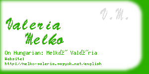 valeria melko business card